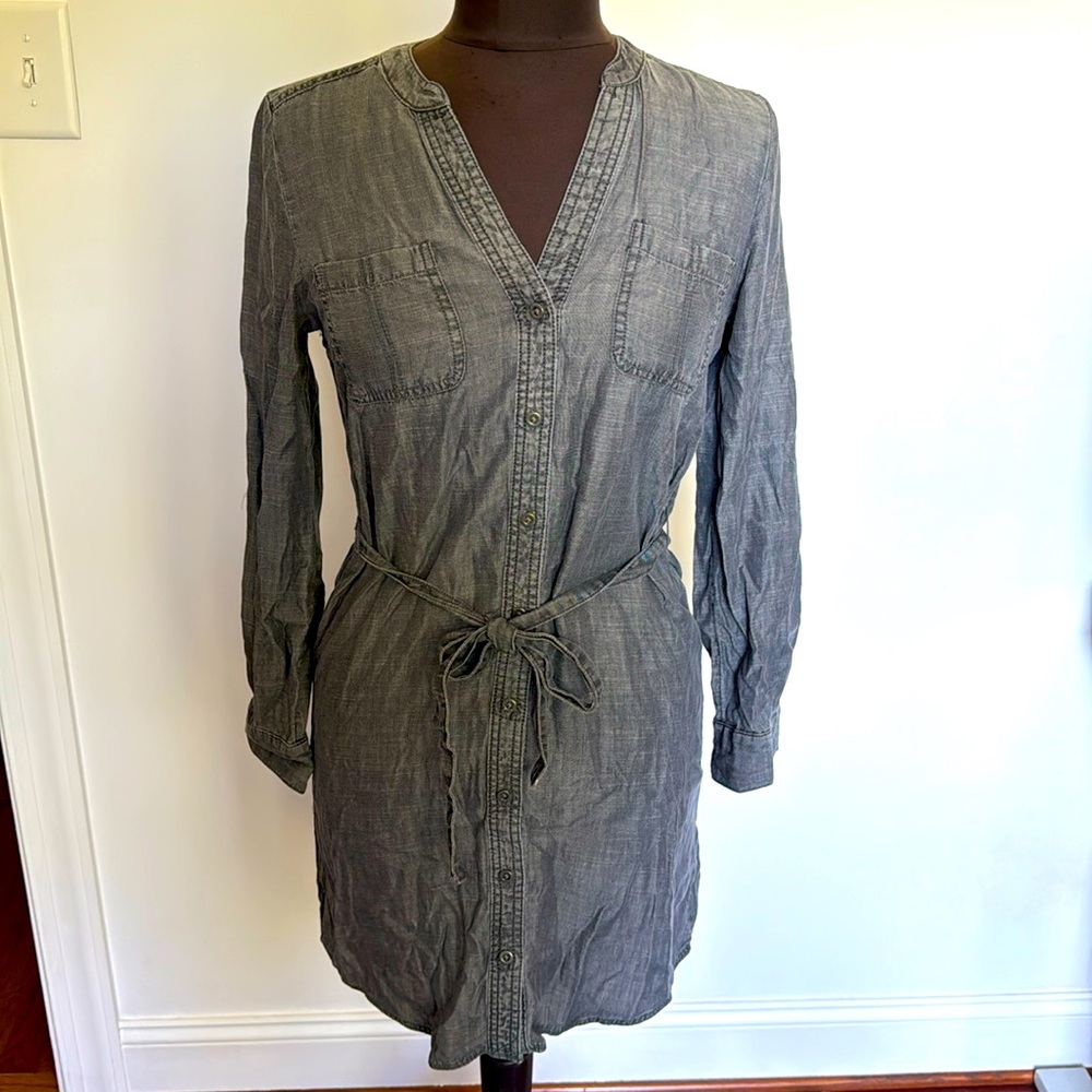 Banana Republic Charcoal Gray Denim Dress